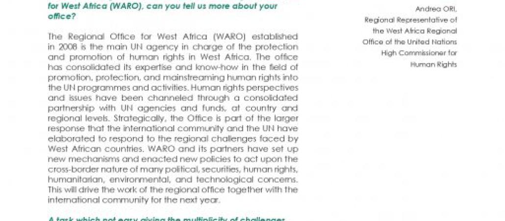  Interview with Andrea Ori from UNOWAS Magazine #13 